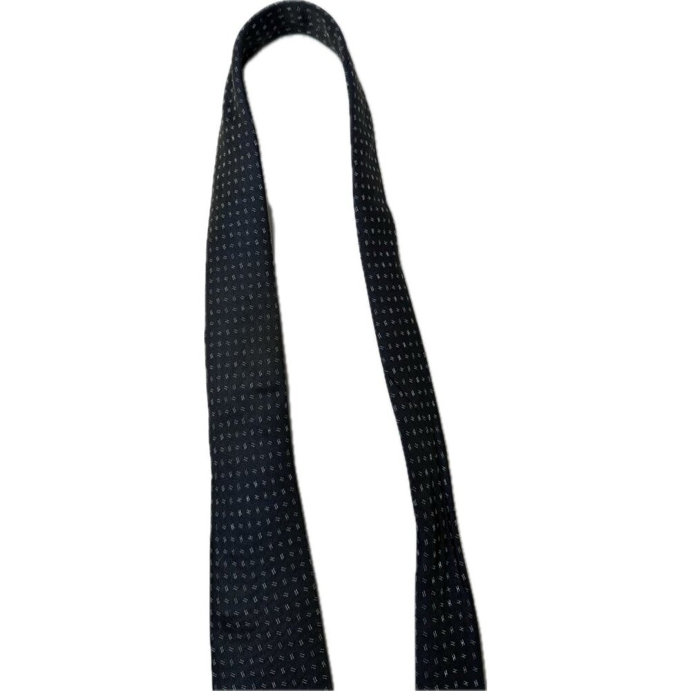 Hermes Silk Tie micro-geometric Dash Gray Authentic 61” - Picture 7 of 7